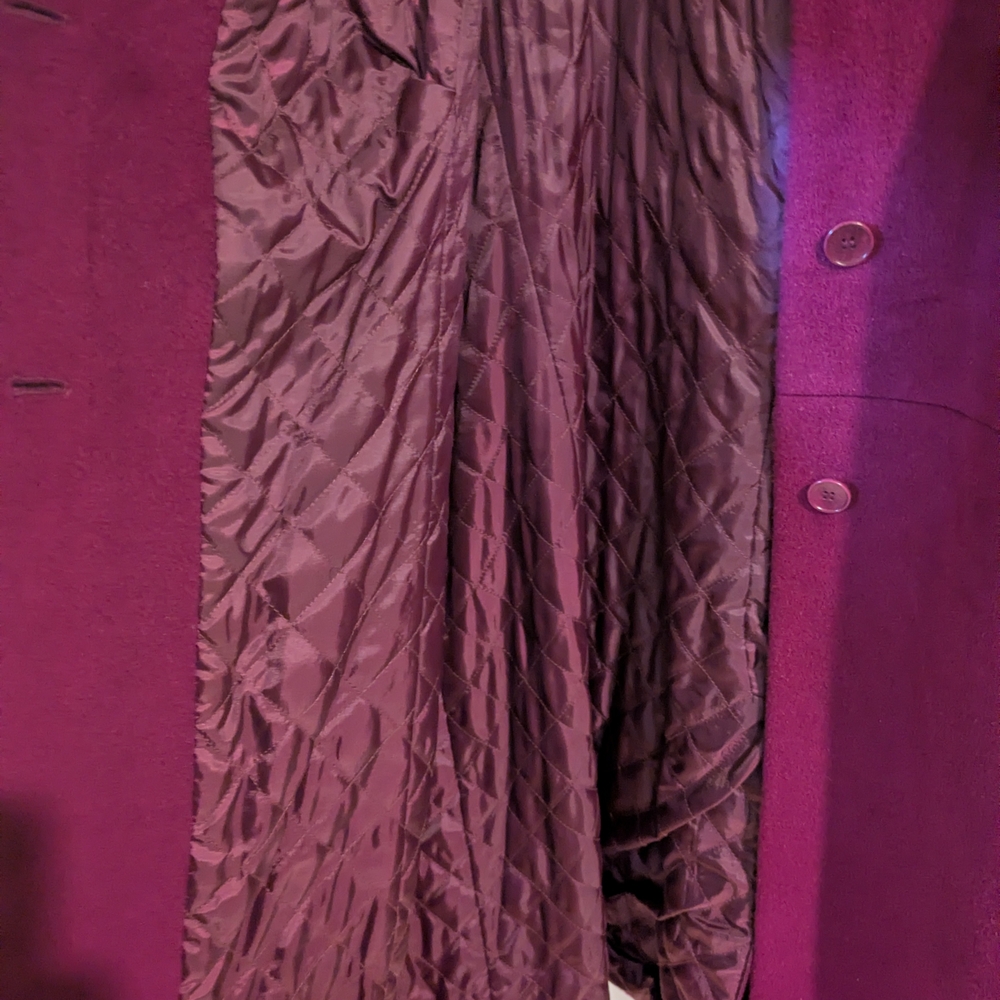 🔴Talbot's Magenta Long Coat, Size 24W - Picture 5 of 12